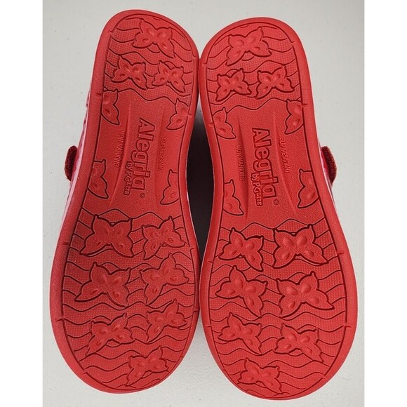 Alegria Red Mary Jane Slip On Shoes Clogs Womans Size 7 - 7.5 EU 37 Gem - 623 - Picture 11 of 12